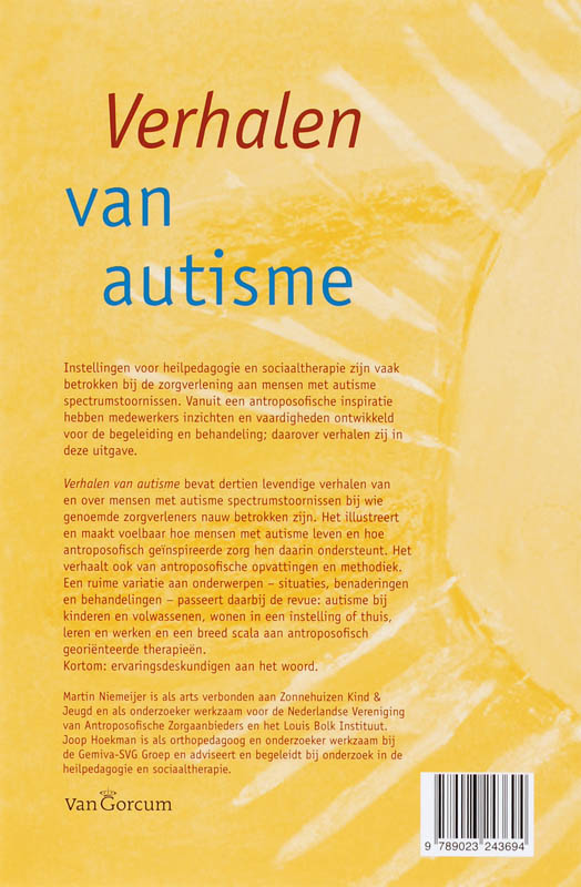 Achterkant van Verhalen van autisme