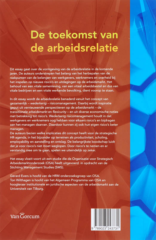 Achterkant van De toekomst van de arbeidsrelatie