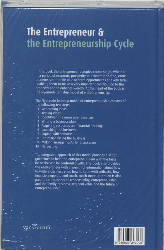 Achterkant van The Entrepreneur & the Entrepreneurship Cycle