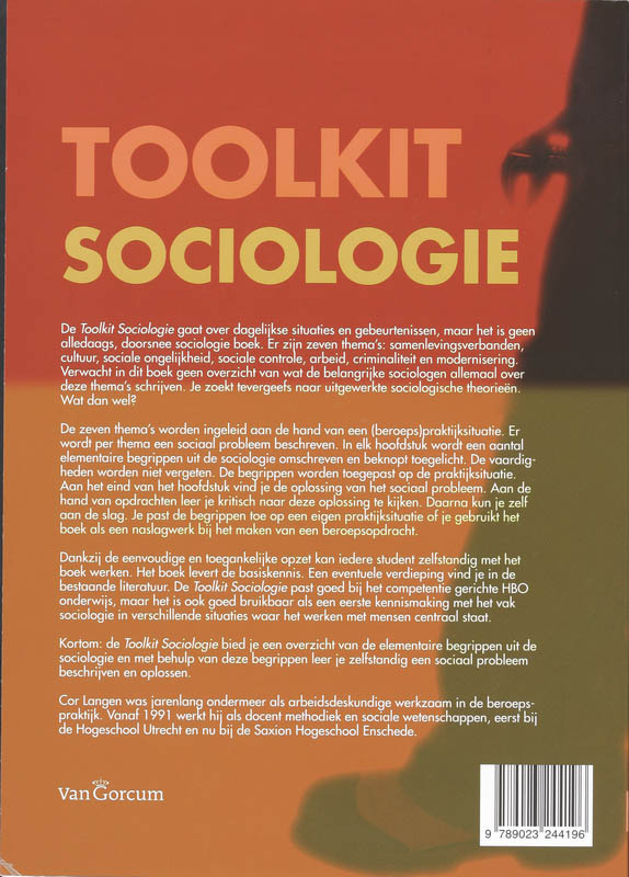 Achterkant van Toolkit sociologie