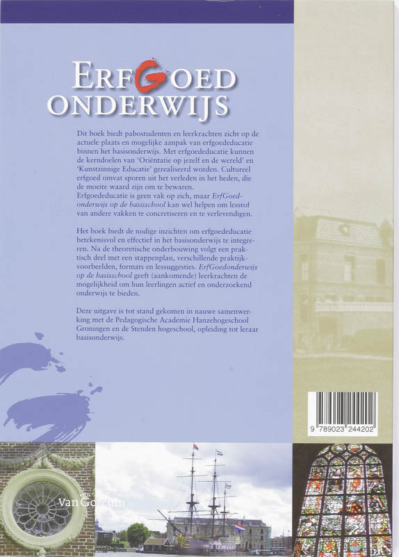 Achterkant van Erfgoed Onderwijs op de basisschool