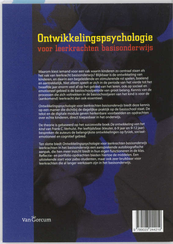 Achterkant van Ontwikkelingspsychologie voor leerkrachten basisonderwijs