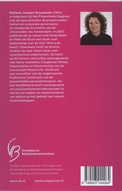Achterkant van Midden in de samenleving