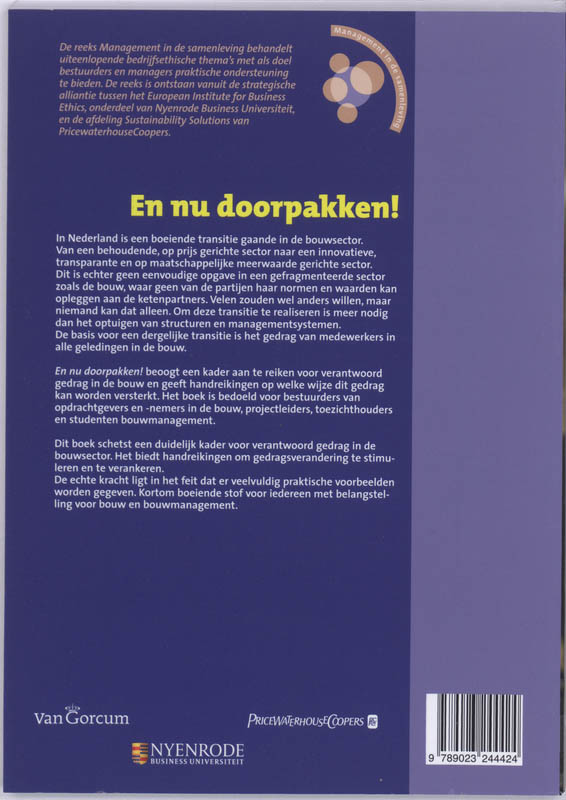 Achterkant van En nu doorpakken!