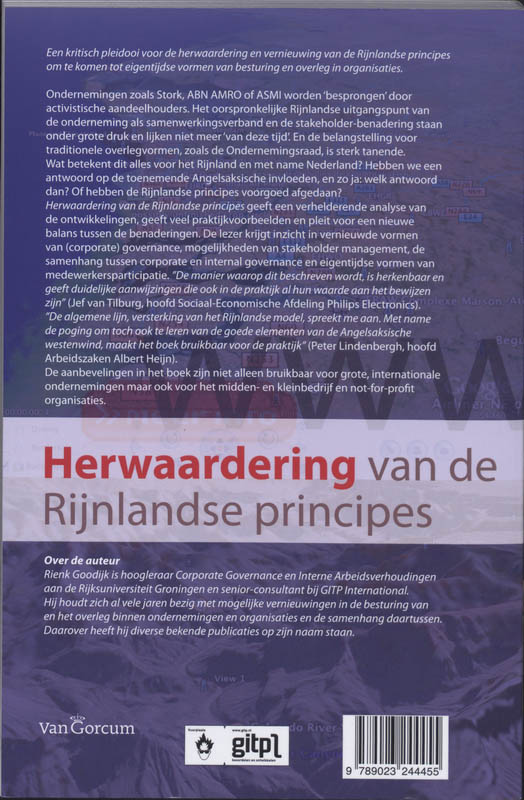 Achterkant van Herwaardering van de Rijnlandse principes