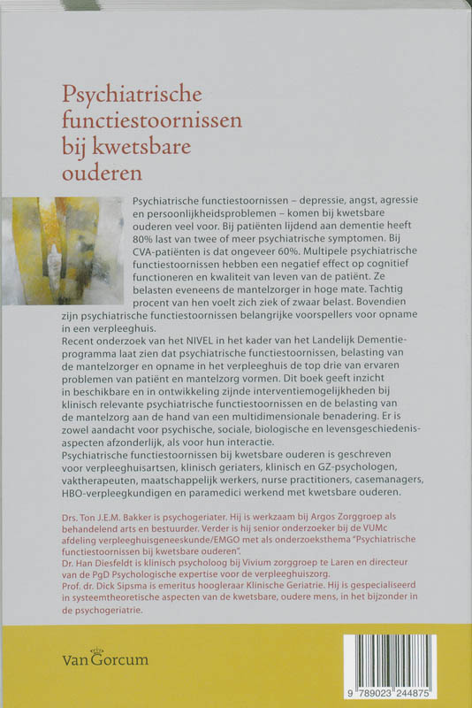 Achterkant van Psychiatrische stoornissen bij kwetsbare ouderen