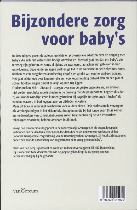 Achterkant van Bijzondere zorg voor baby's