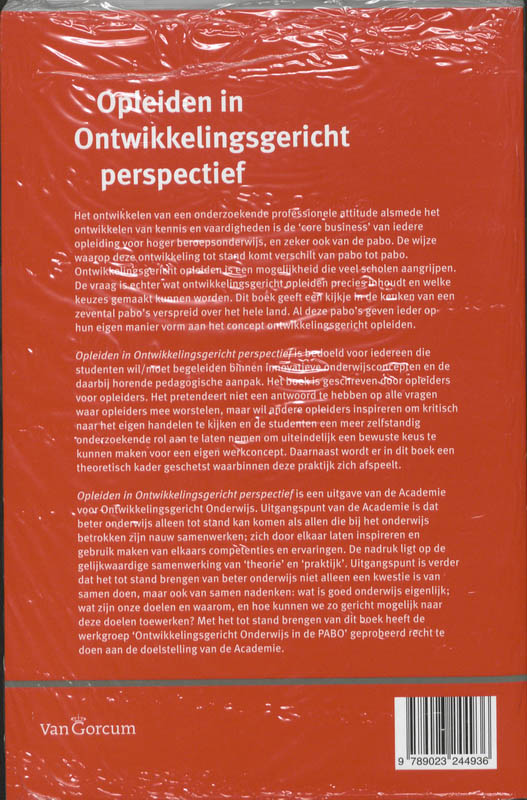 Achterkant van Opleiden in Ontwikkelingsgericht perspectief