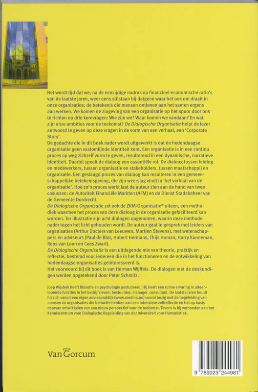 Achterkant van De dialogische organisatie