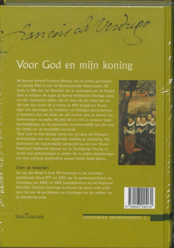 Achterkant van Voor god en mijn koning