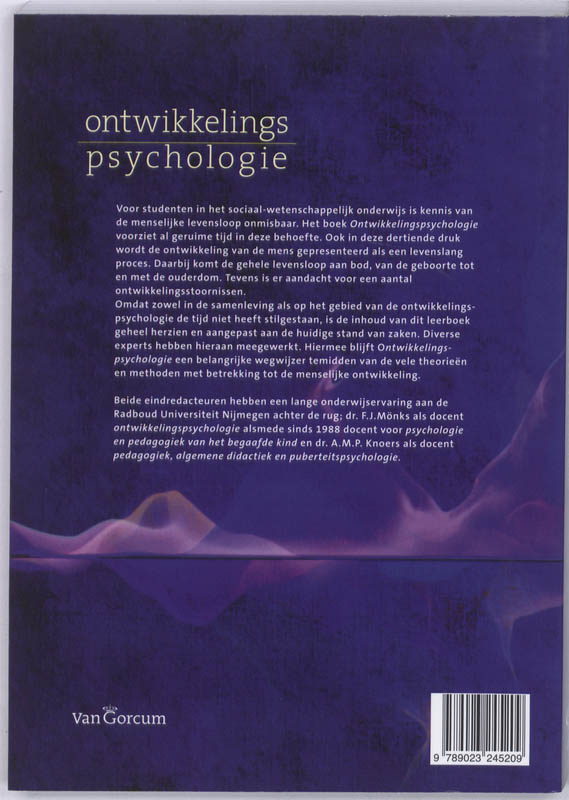 Achterkant van Ontwikkelingspsychologie