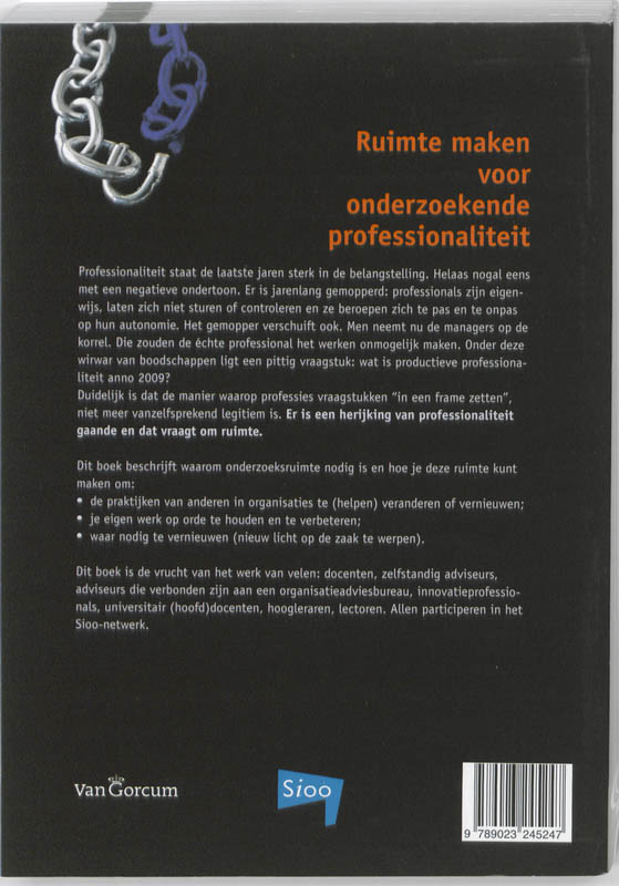 Achterkant van Ruimte maken voor de onderzoekende professionaliteit
