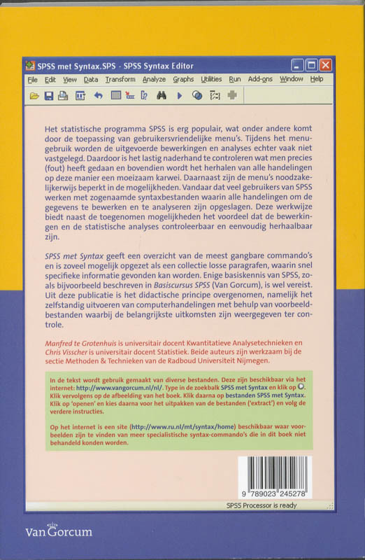 Achterkant van SPSS met Syntax
