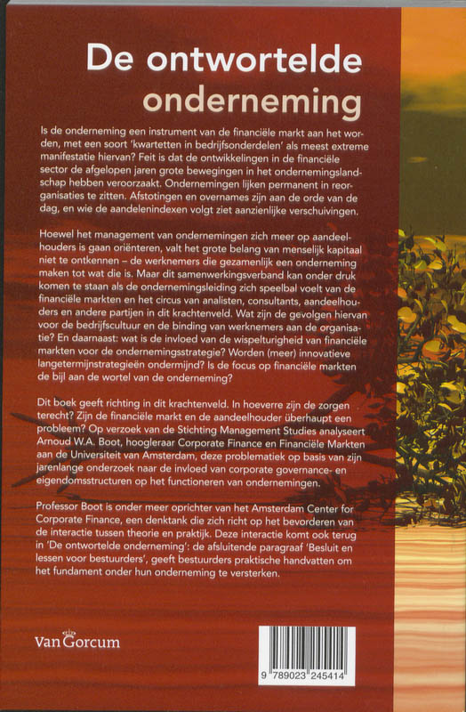 Achterkant van De ontwortelde onderneming