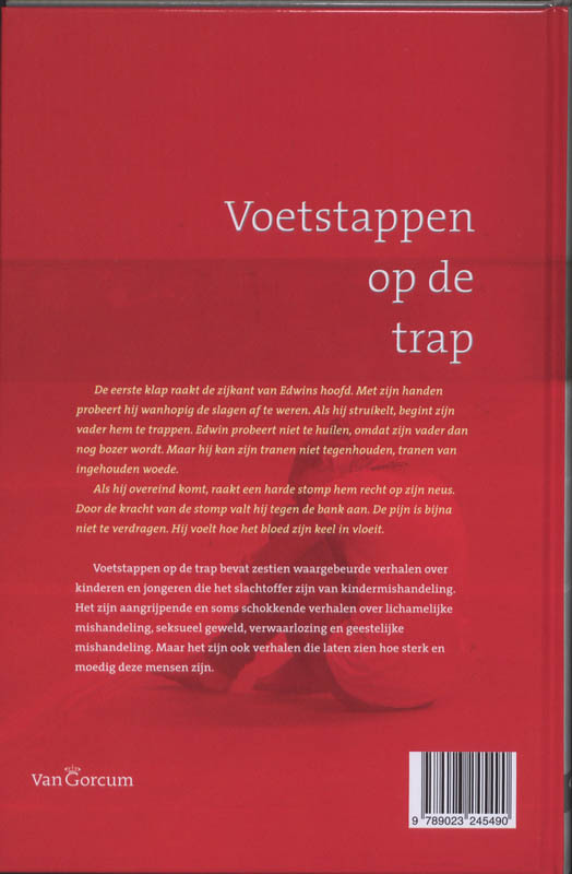 Achterkant van Voetstappen op de trap