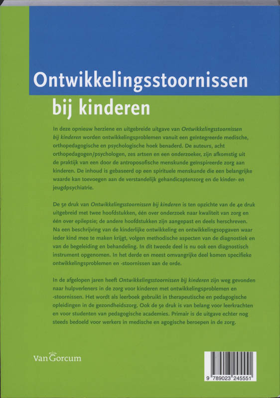 Achterkant van Ontwikkelingsstoornissen bij kinderen