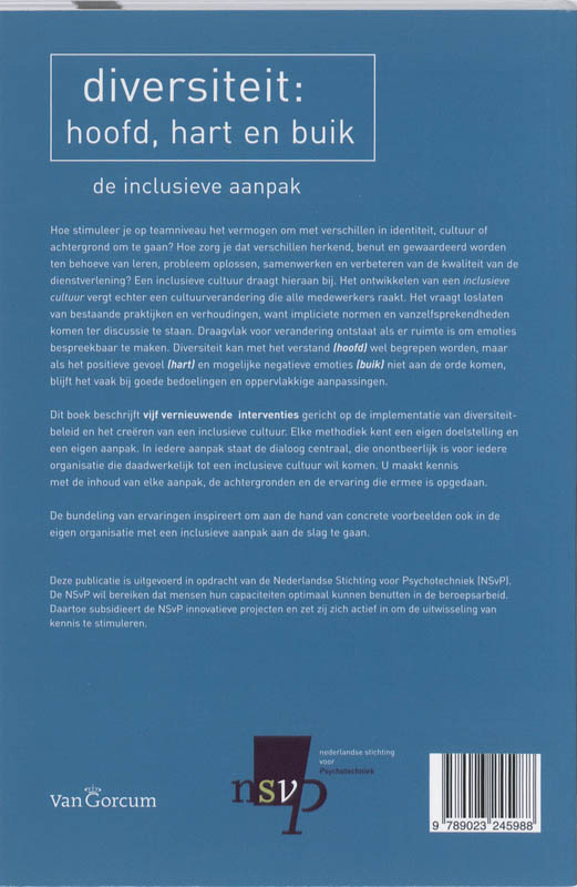 Achterkant van Diversiteit: hoofd, hart en buik