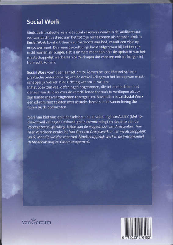 Achterkant van Social Work