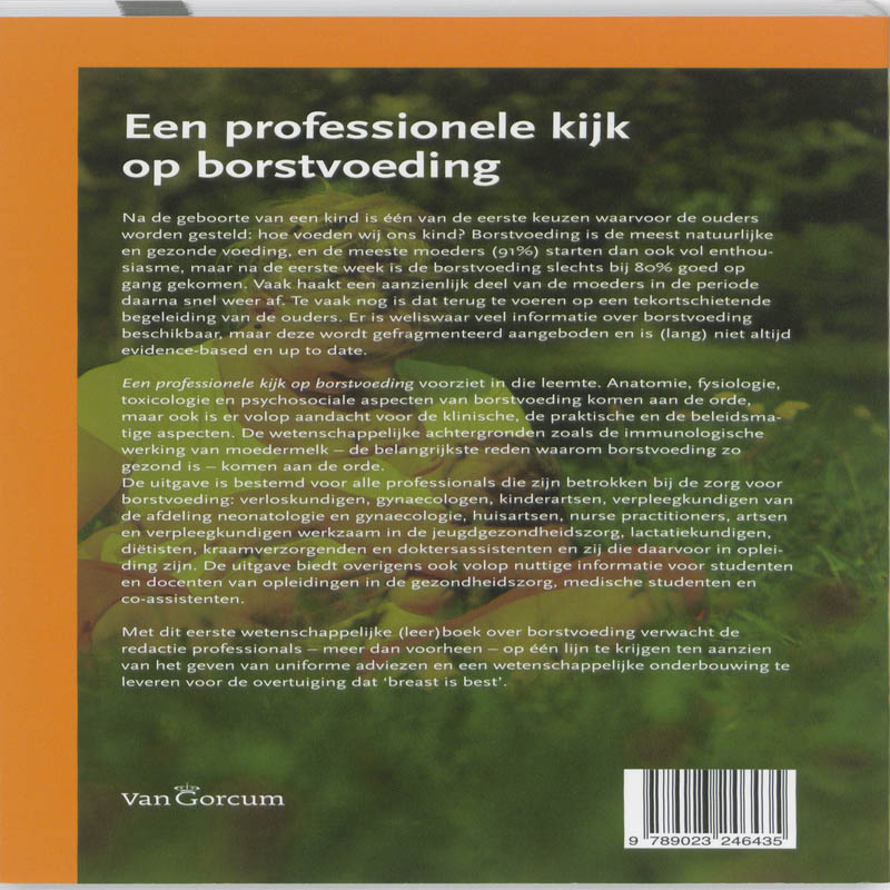 Achterkant van Een professionele kijk op borstvoeding