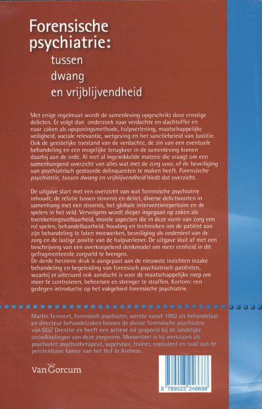Achterkant van Forensische psychiatrie: tussen dwang en vrijblijvendheid