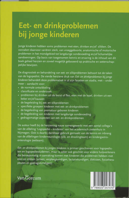 Achterkant van Eet- en drinkproblemen bij jonge kinderen
