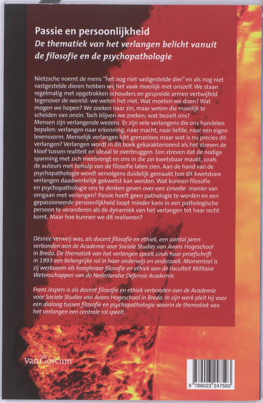 Achterkant van Passie en persoonlijkheid