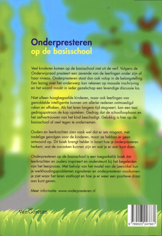 Achterkant van Onderpresteren op de basisschool