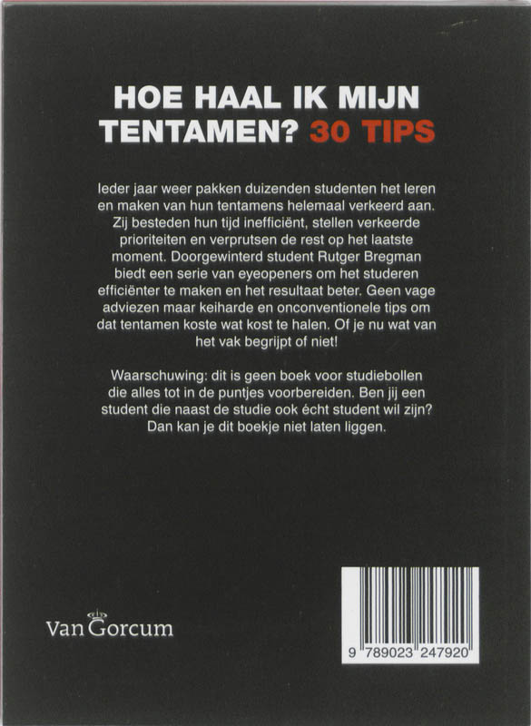 Achterkant van Hoe haal ik mijn tentamen?