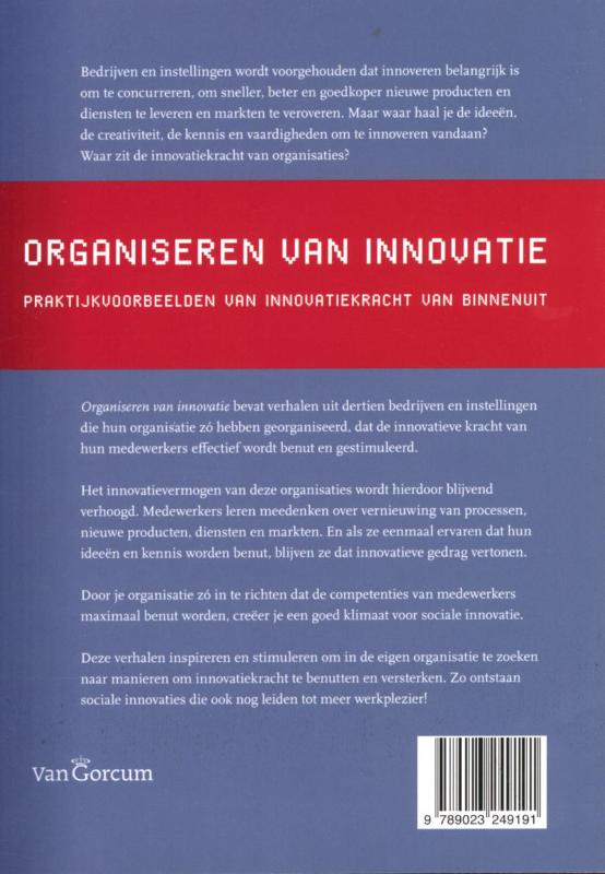 Achterkant van Organiseren van innovatie