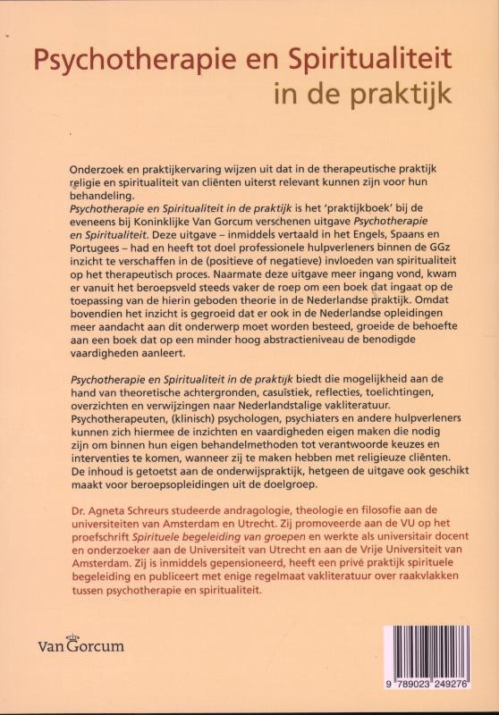 Achterkant van Psychotherapie en spiritualiteit in de praktijk