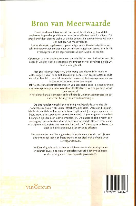 Achterkant van Bron van meerwaarde
