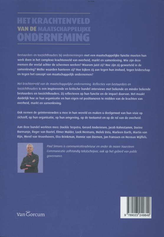 Achterkant van Het krachtenveld van de maatschappelijke onderneming