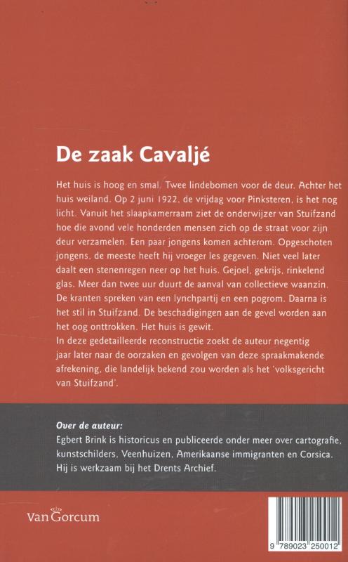 Achterkant van De zaak Cavalje