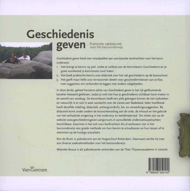 Achterkant van Geschiedenis geven