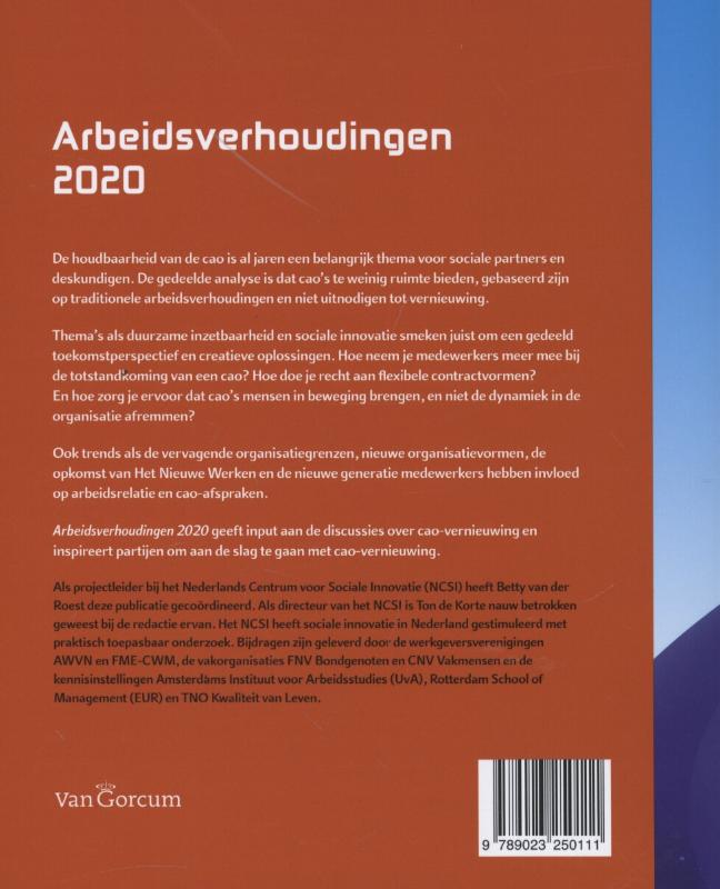 Achterkant van Arbeidsverhoudingen 2020