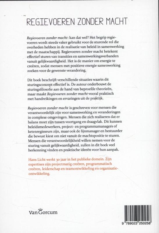 Achterkant van Regievoering zonder macht