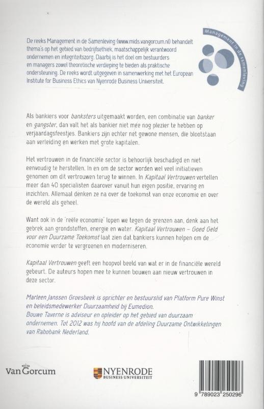 Achterkant van Kapitaal vertrouwen