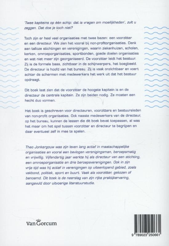 Achterkant van Twee kapiteins op een schip