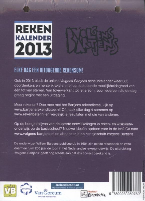 Achterkant van 2013