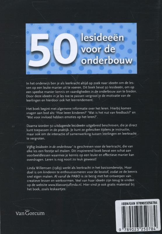 Achterkant van vijftig lesideeen voor de onderbouw