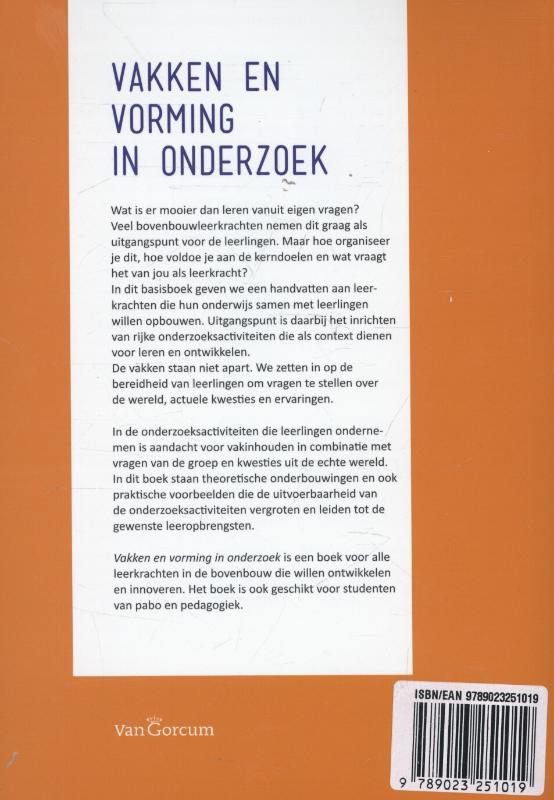 Achterkant van Vakkennis opbouwen in onderzoek