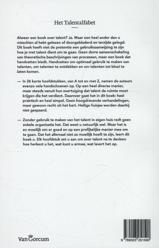 Achterkant van Het talentalfabet