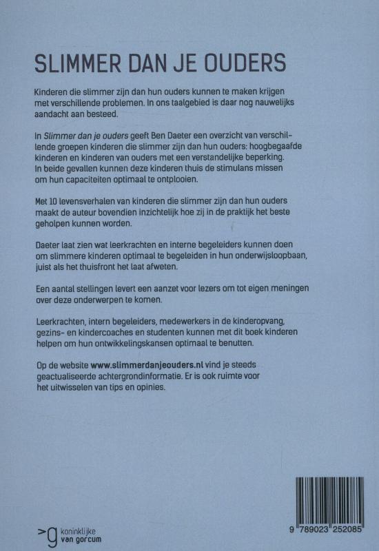Achterkant van Slimmer dan je ouders