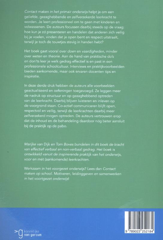 Achterkant van Contact maken in het primair onderwijs