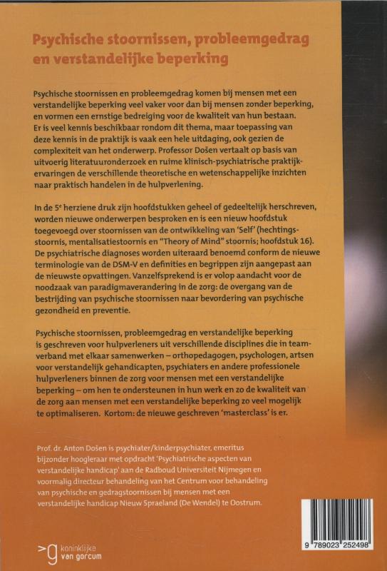 Achterkant van Psychische stoornissen, probleemgedrag en verstandelijke beperking