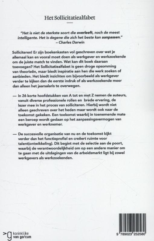Achterkant van Sollicitatiealfabet