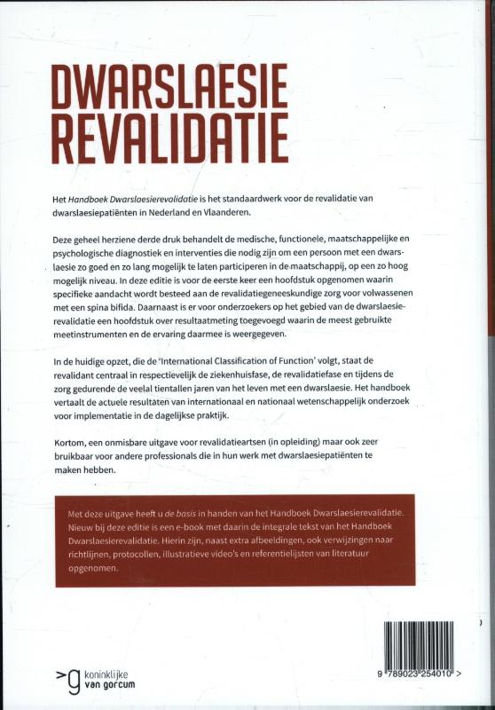 Achterkant van Handboek dwarslaesierevalidatie