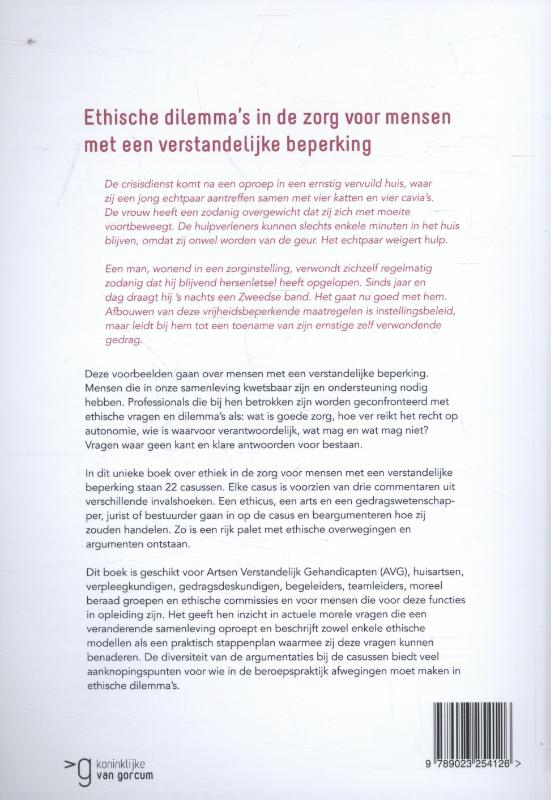 Achterkant van Ethische dilemma's in de zorg voor mensen met een verstandelijke beperking