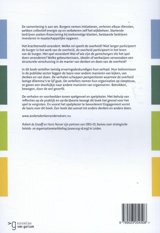 Achterkant van Anders denken, anders doen