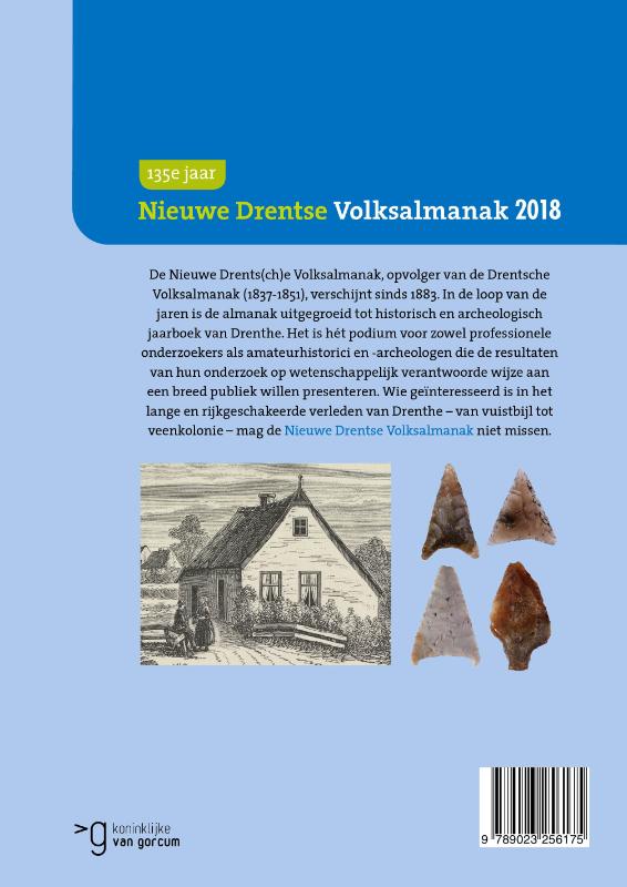 Achterkant van Nieuwe Drentse Volksalmanak 2018
